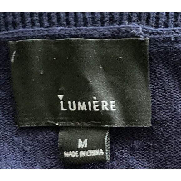 Lumiere Sweater‎ Soft Wool Blend VNeck Long Sleeve Layered Lightweight Medium - Picture 3 of 7